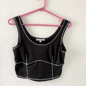 Cropped top with stitch detail
